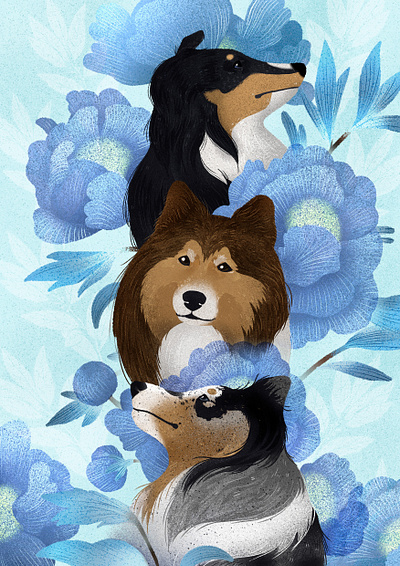 My lovely dogs animal digital art dog graphic design illustration photoshop