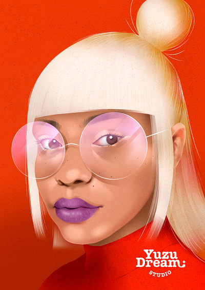 Portrait digital art graphic design illustration photoshop portrait woman