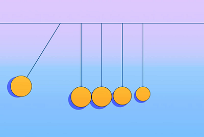 Newton's Cradle - Mo 3d animation coin motion design newton newtons cradle