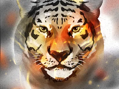A Tiger animal digital art graphic design illustration photoshop portrait