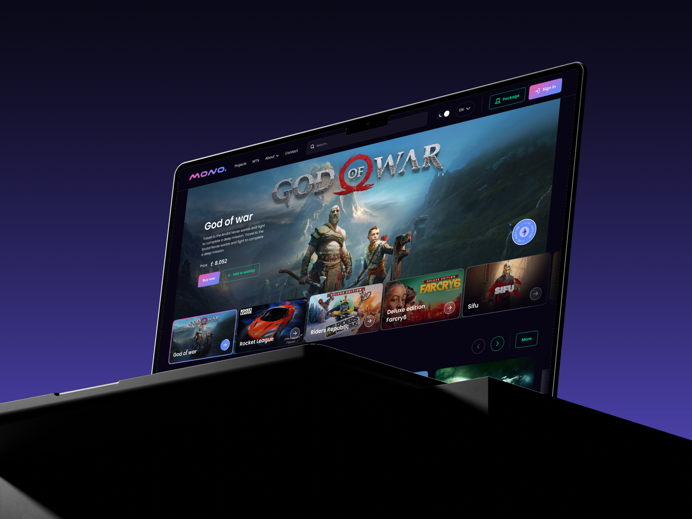 Mono - NFT Marketplace animation brand identity branding celerart figma graphic design illustrator logo motion nft ui ux web design