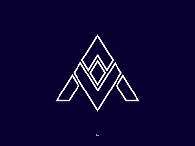 AV Logo Design adobe illustrator brand identiy brand mark branding clear logo clear space creative logo creative logo design creative work design futuristic logo graphic design illustration letter logo lettermark logo design negative space simple logo wordmark