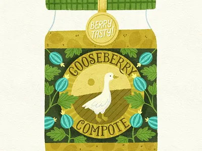 Nostalgic Packaging Illustration art licensing berries cottagecore art cozy illustration editorial food illustration gouache illustration nostalgic illustration packaging design packaging illustration retro art slow living vintage illustration