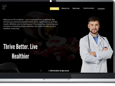 Minimalist Hospital Landing Page Website UI Desktop Prototype clinicwebsite digitalhealth healthcaredesign healthcareui hospitalwebsite medicalwebsite patientexperience webdesigner