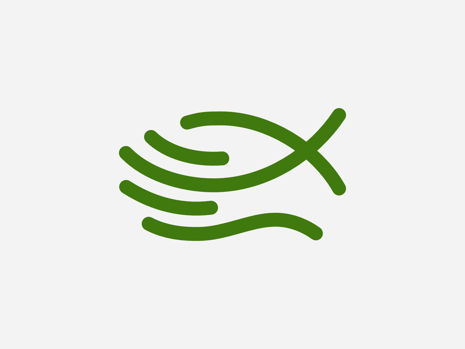 Ichtus Fish + Reaching Hand christian concept design fish help ichtus jesus lineart logo reachout