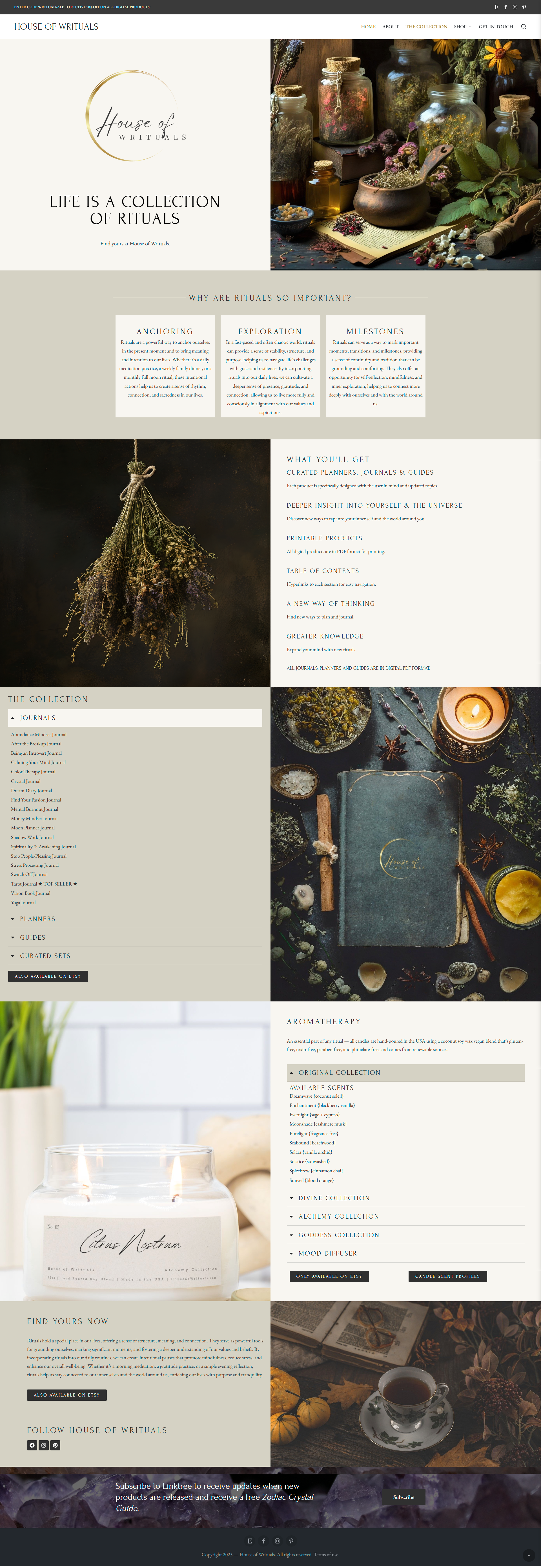House of Writuals (web) branding logo website