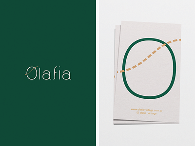 Olafia — Logo & Card brand branding branding argentina branding for fashion business card card creative direction graphic design logo design minimal minimal branding minimalist minimalist brand mockup design print design second hand clothing vintage vintage branding vintage clothing visual identity