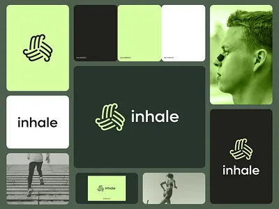 Inhale – Brand Identity for a Breath-Enhancing Product 3d startupbranding ui