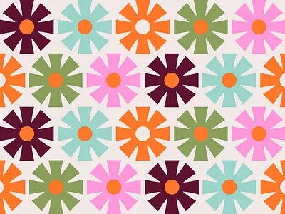 Sun and Flower Pattern Design for Minnesota Charity Brand branding color design flower graphic design illustrator joy modern nostagia pattern sun vector