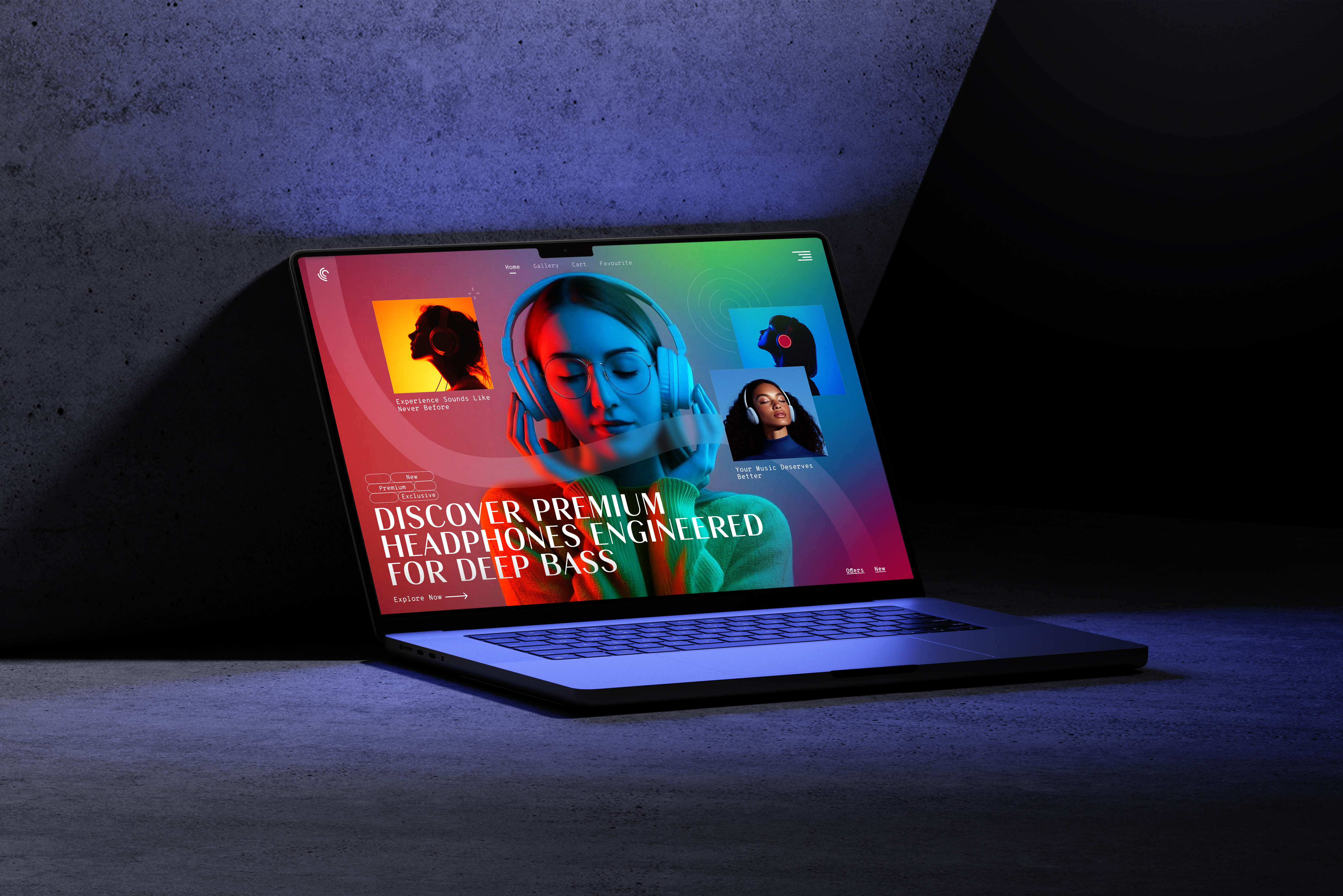 Example of Website Design With Modern UI Layout