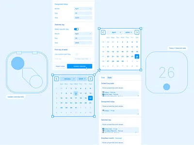 Calendar date updater branding cover graphic design illustration portfolio