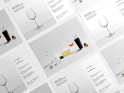 Jancis Robinson x Richard Brendon glassware flyers graphic design leaflet print
