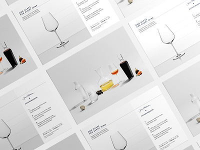 Jancis Robinson x Richard Brendon glassware flyers graphic design leaflet print