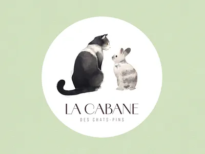 La Cabane des Chats-Pins business card graphic design illustration logo