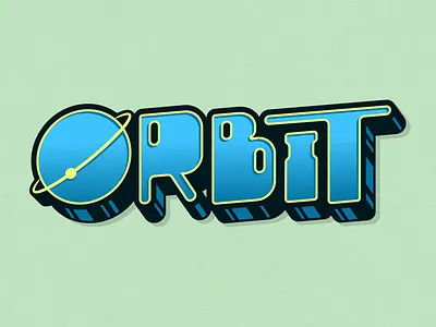 Orbit Lettering design hand drawn lettering mightymoss orbit typography