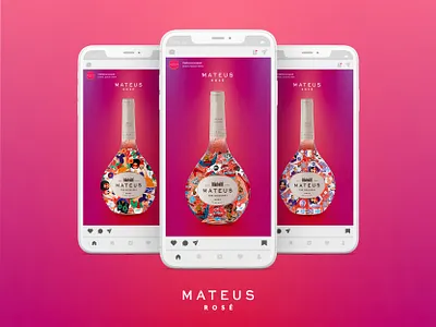 Mateus Rosé anniversary campaign digital graphic design instagram grid social media socials