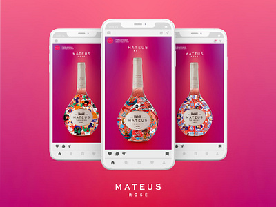 Mateus Rosé anniversary campaign digital graphic design instagram grid social media socials
