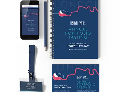 Liberty Wines trade show digital event graphic design print promotional trade show