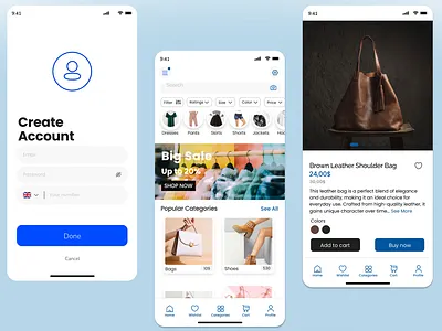 Shopping App design ui uiux