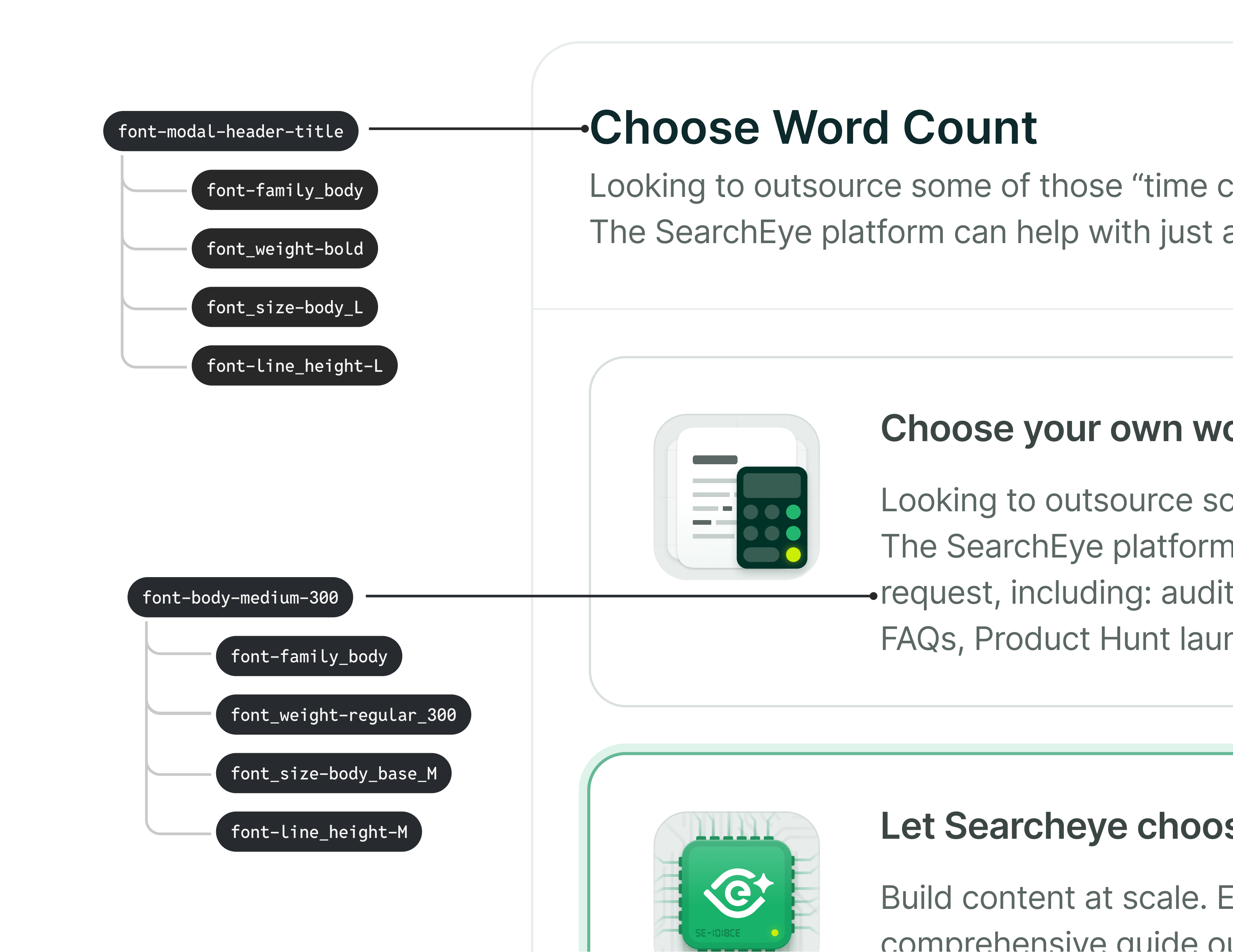 Searcheye Design System dashboard design system product design saas