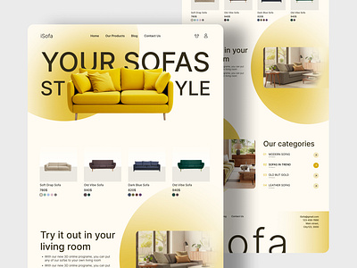 iSofa - WebDesign graphic design ui