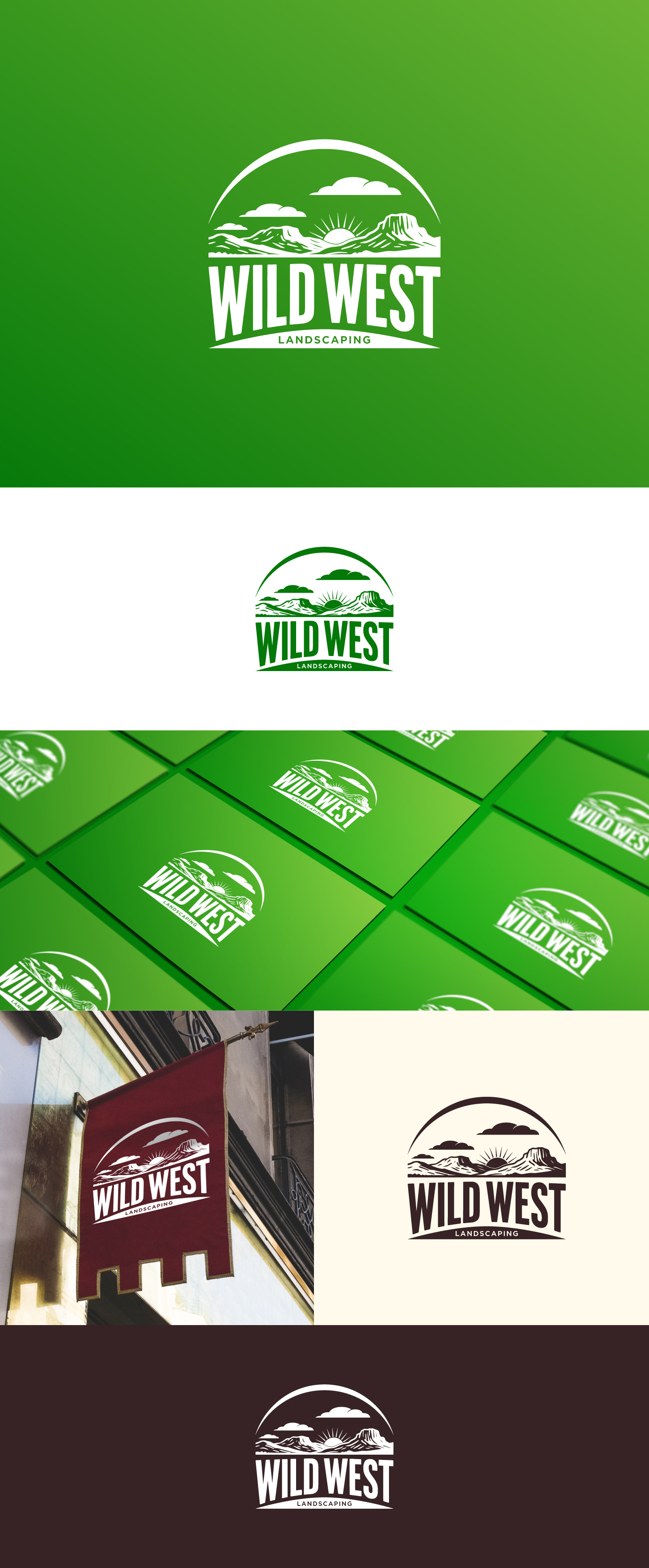 Wild West landscaping Logo - MD Hasan Logo Design 3d animation branding graphic design logo motion graphics ui