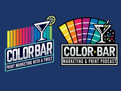 Print Podcast Logos branding color graphic design illustration logo marketing martini pantone podcast vector video