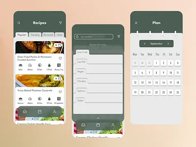 Recipe Box – Discover, Filter, and Plan Meals Seamlessly case study recipe app ui inspiration uxui design
