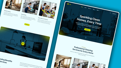 Cleaning Services Website Design cleaning services landing page pricing page ui ux web design