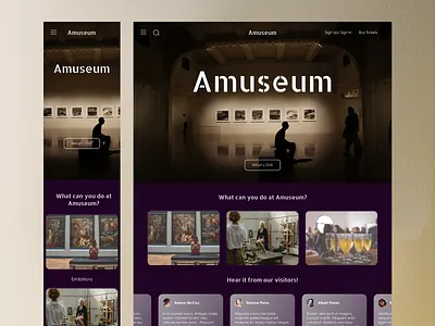 Amuseum – Website Design for Marketing & Ticketing museum website responsive website design ui inspiration web design