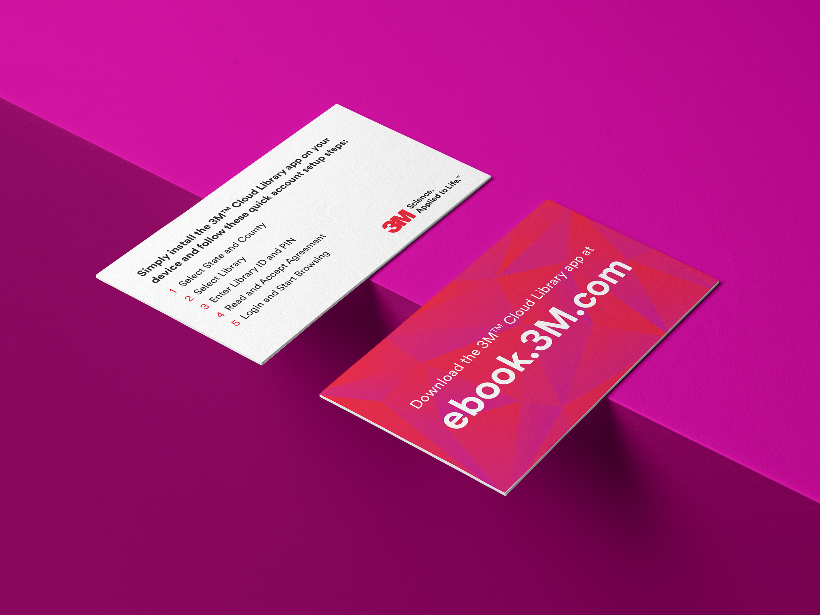 3M Cloud Library 3m app book books branding business card cards cloud design digital ebook graphic design handout library print