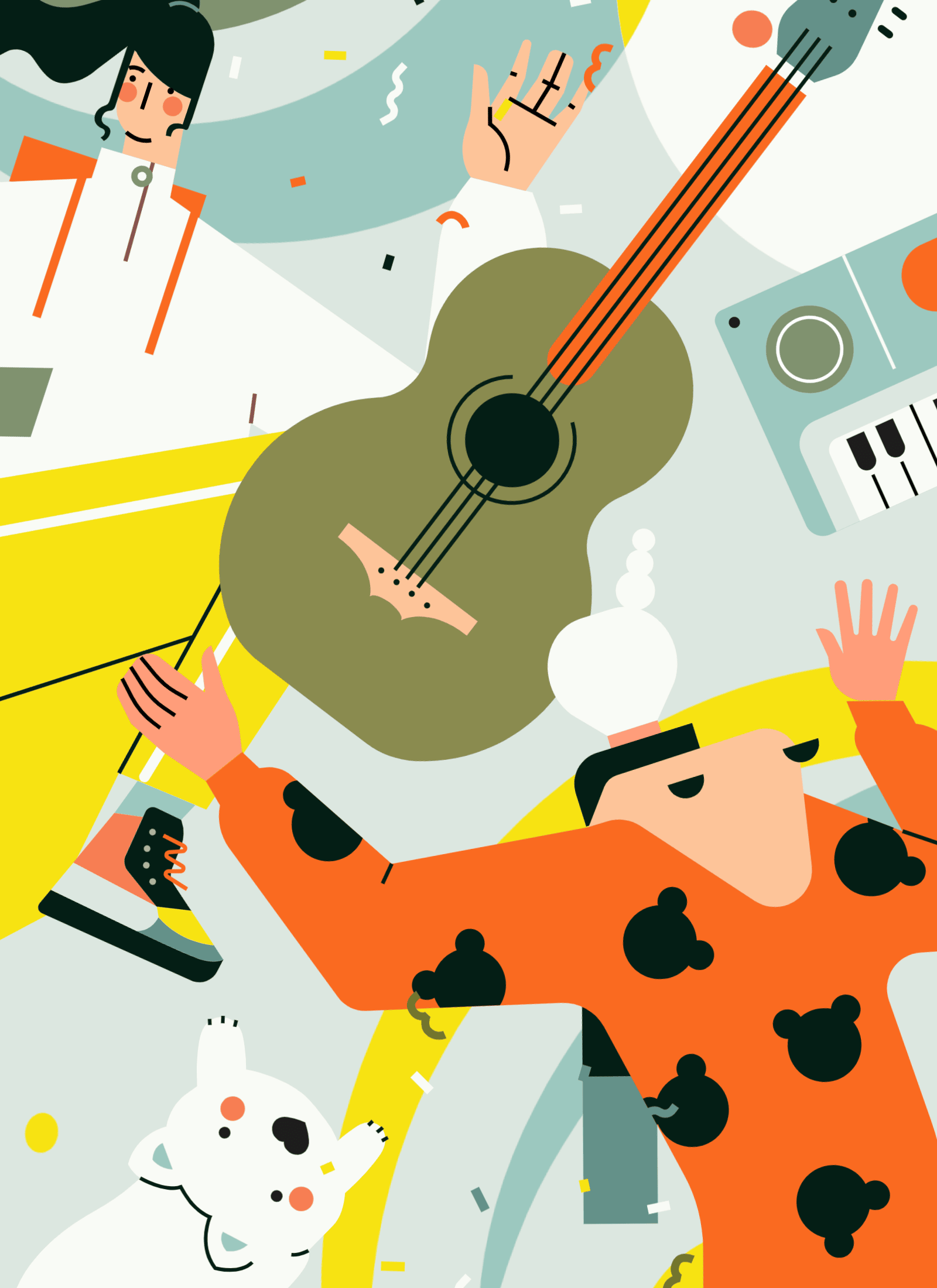 小园素作品：节奏狂欢 design flat graphic design illustration vector