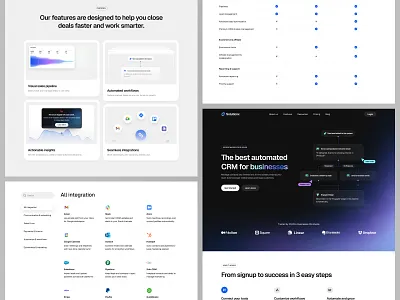 Solutionx - CRM Website Design clean crm crm design crm website design design motion graphics solutionx ui uidesign uiuxdesign ux uxdesign uxerflow web web design website website design