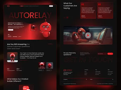 Autorelay AI Chat Bot Landing-page animation branding design graphic design illustration motion graphics shopify shopify. ui webflowdeveloper website design