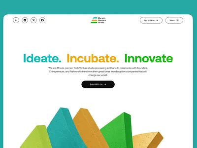 Landing Page Design agency color ghana graphic design homepage landing page minimal startup tech ui ux website