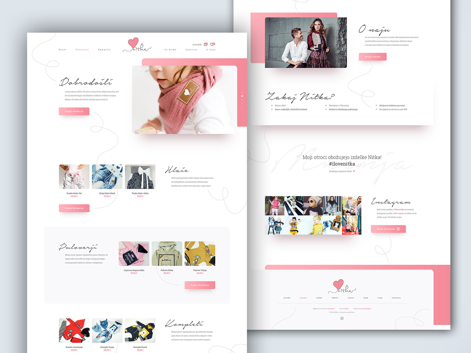 Clothing Website Design appui business car shop childrensclothing cleanui ecommerce fashionwebsite femininewebdesign kidsfashion landing page minimalui mobileappdesign pastelcolors shopifydesign uiuxdesigner uxdesign webdesign