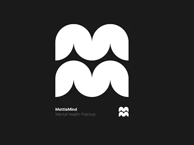 MettleMind brand design geometric logo logo mental health therapists