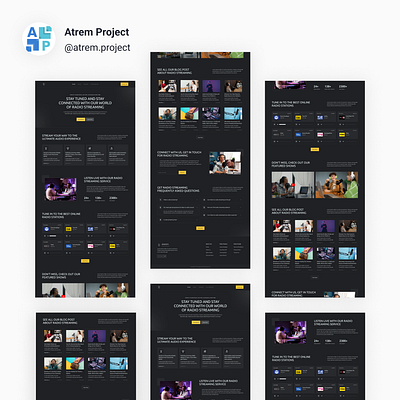 Magnofy - Landing Page radio broadcast atrem project figma mobile app ui ui design uiux user interface ux design web design