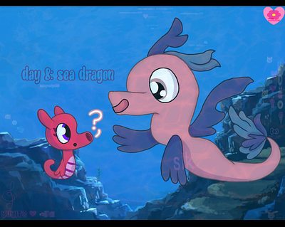 Maycean Day 8: sea dragon art post art tag digital art drawing fan art illustration