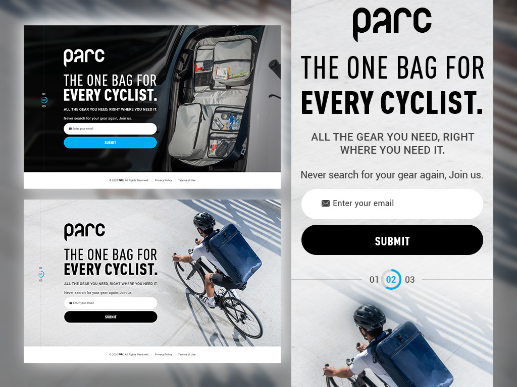 Travel Bag Product Website banner ui ux website