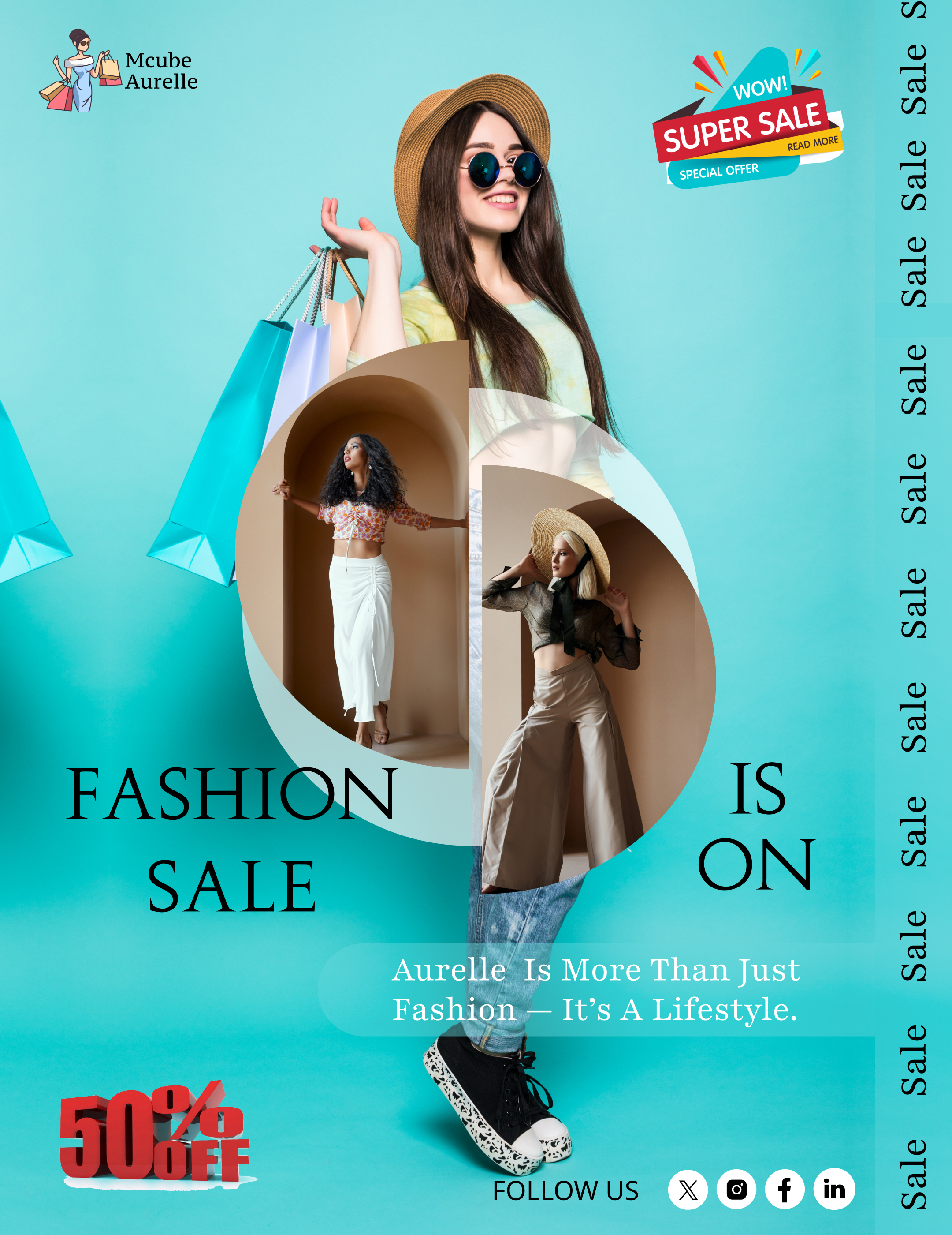 Fashion Sale Poster Design 3d animation branding design digital fashion flyer figma graphic design illustration logo motion graphics ui website