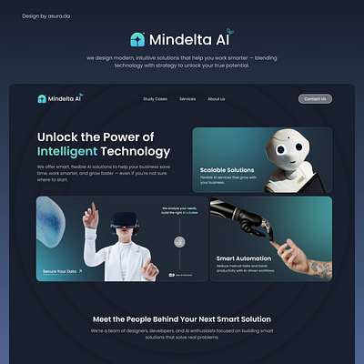Mindelta AI - Modern AI Web UI Template branding company design graphic design illustration inspiration ui web design webdesign