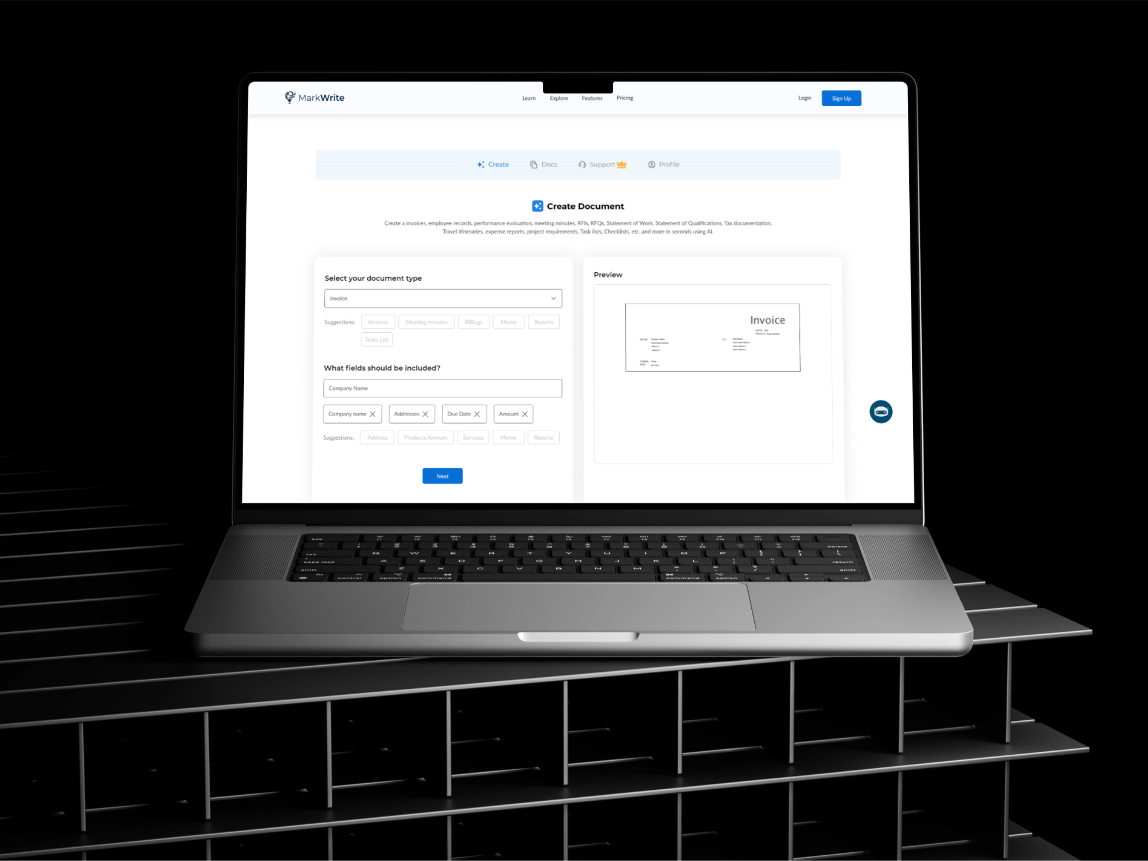 MarkWrite - AI Document Generator WebApp ai branding design development figma graphic design illustration logo typography ui uidesign uiux uiux design user experience user interface ux vector website design website development wordpress