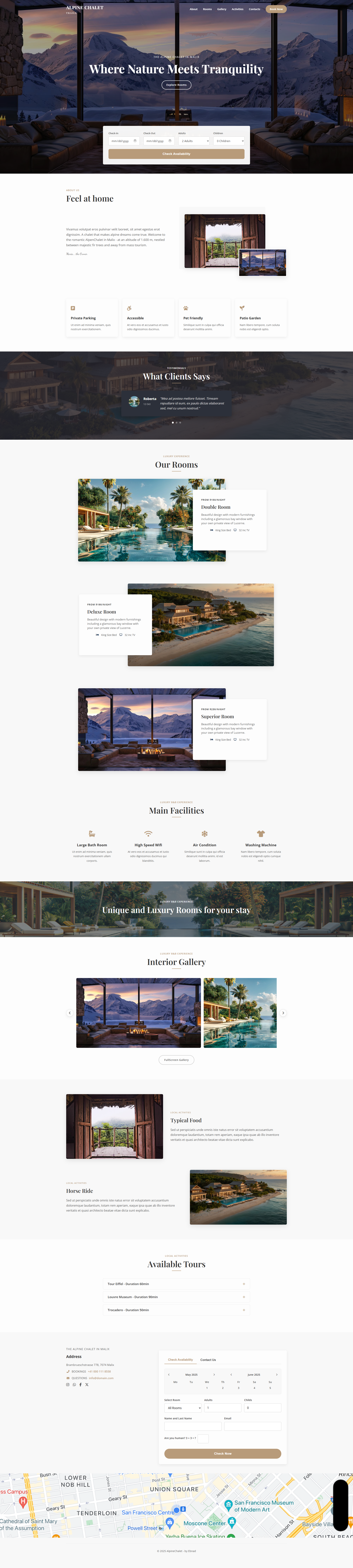 Resort landing page 3d animation graphic design illustration photoshop ui website design