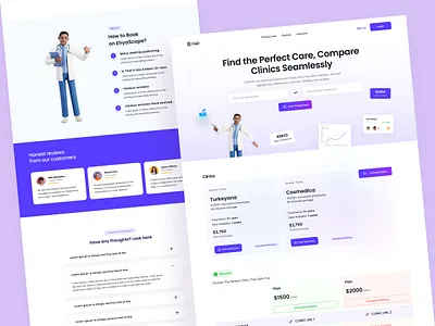 Find Perfect Hair Transplant Clinic Web Design figma hair transplant land landing page ui uiux ux