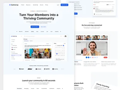 Community Platform Landing Page UI/UX Design community community platform community saas engagement figma saas saas design ui design user centric uxui