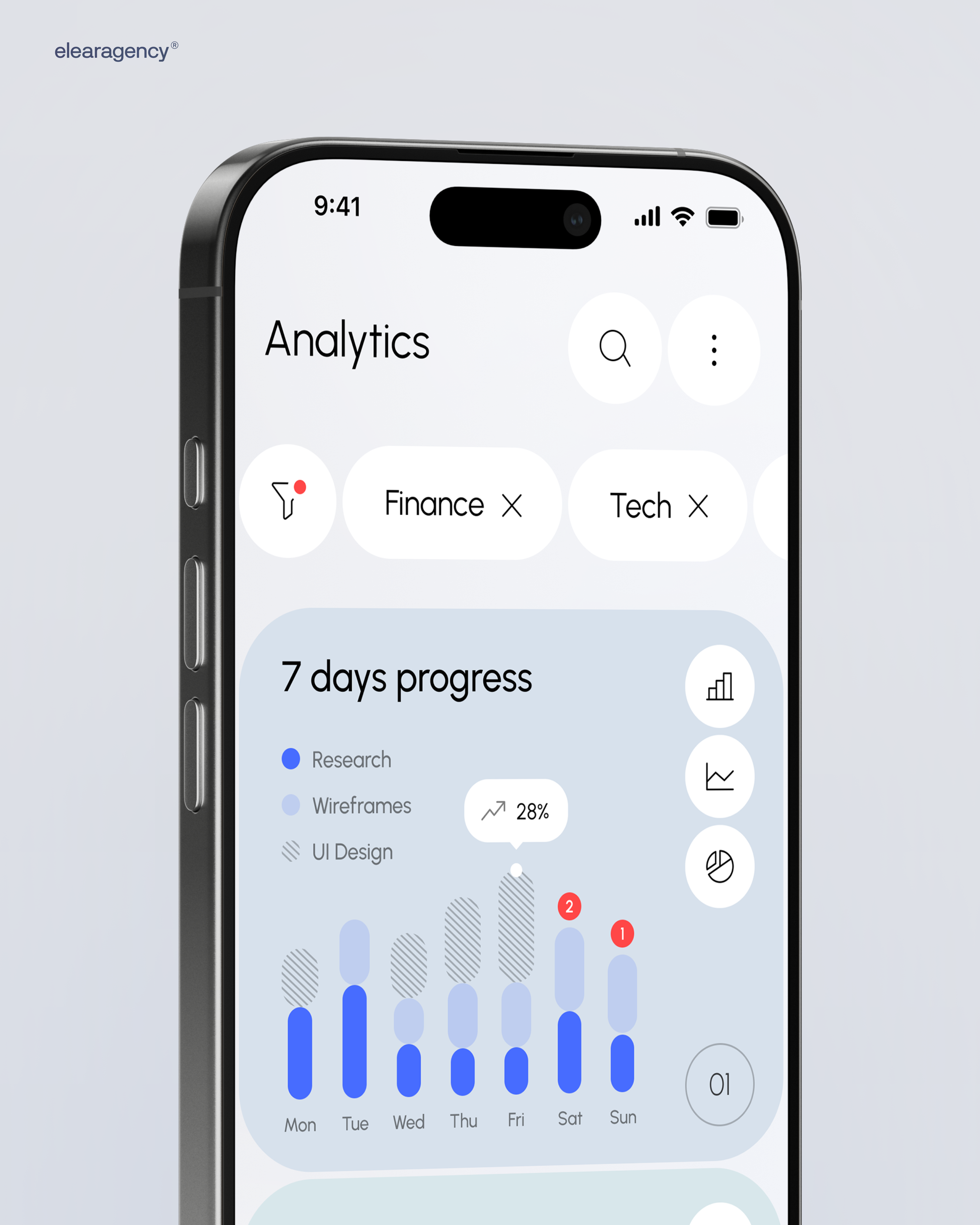 UX/UI Design - Project Management App ai analytics animation app b2b business crm dashboard fintech graph management metrics product progress saas service statistics stats ui ux