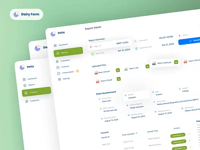 Dairy Form Lab Platform Dashboard UIUX Design app design dairyform dashboard design figma platform ui uiux