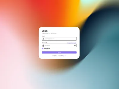 My first project - Login Section graphic design ui uxui web design