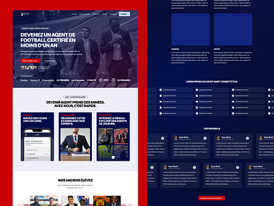 E.A.J.F Football Agent Landing Page elementor figma football sports sports website uiux web design wordpress